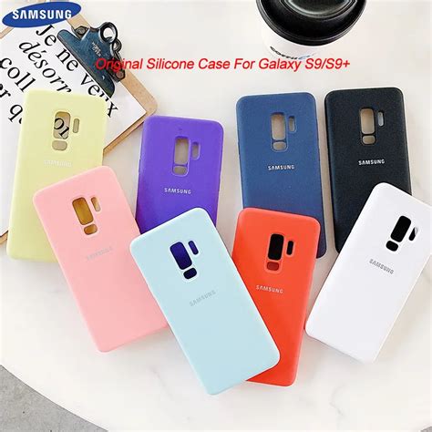 Original Samsung S9 S9plus Liquid Silicone Case Soft Touch Silky Finish Protective Cover For