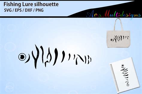 Fishing Lure Silhouette Graphic by Arcs Multidesigns · Creative Fabrica