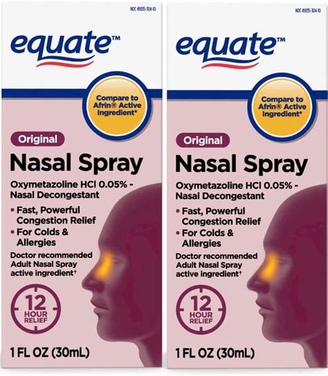 Equate Original Nasal Spray Oxymetazoline Hydrochloride