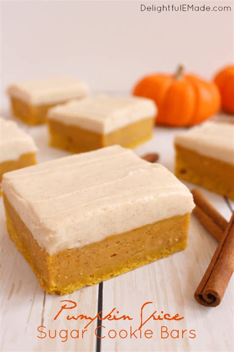 Pumpkin Spice Sugar Cookie Bars Delightful E Made