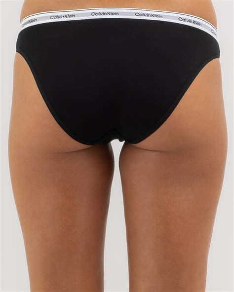 Shop Calvin Klein Modern Logo Bikini Brief In Black Fast Shipping