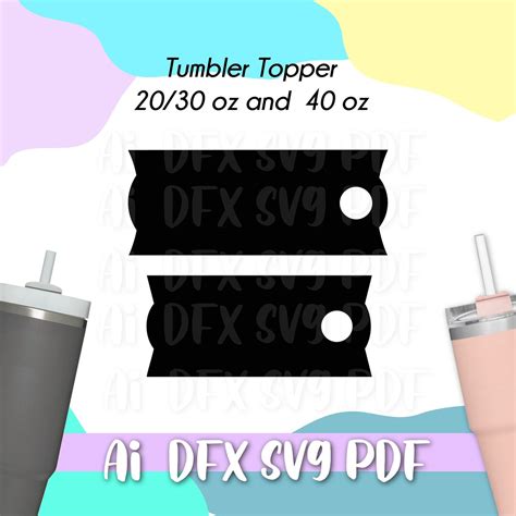 Stanley Topper SVG Bundle Laser Ready H2 0 Topper Tumbler Topper File