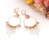 Boucles D Oreilles SIDNEY Blanc Opal Gwapita