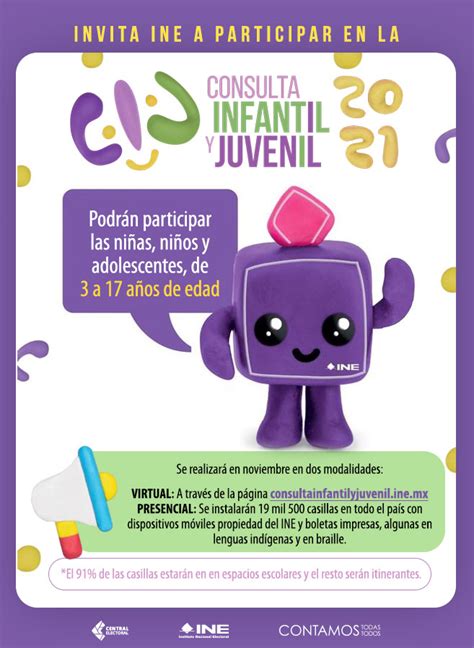 Para la Consulta Infantil y Juvenil 2021 del INE niñas niños y