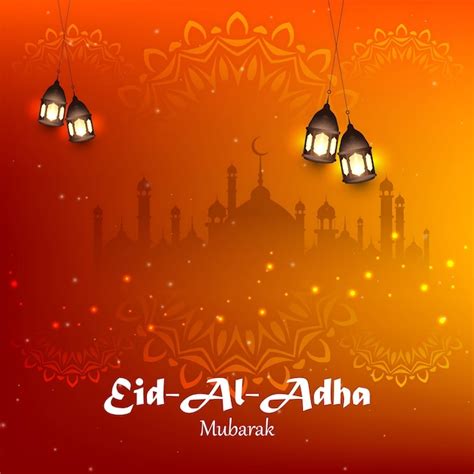 Premium Vector Eid Mubarak Festival Greeting Background Vector