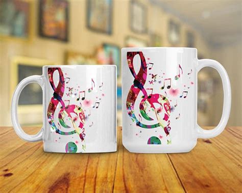 Music Lover Gift Idea Treble Clef Music Notes Musician Theme | Gift for ...