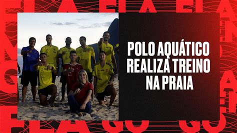 Polo aquático realiza treino na praia YouTube