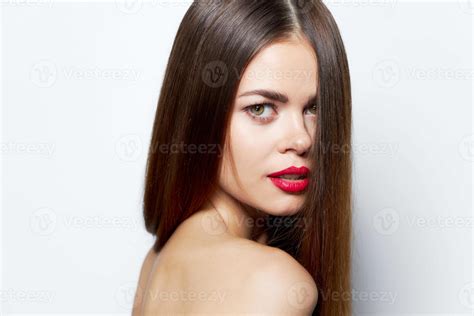 Sexy Woman Naked Back Red Lips 22642539 Stock Photo At Vecteezy