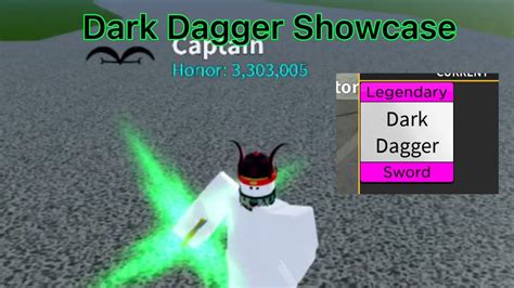 Dark Dagger Showcase Blox Fruits Youtube