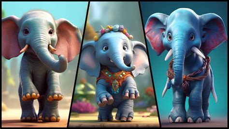 ArtStation - 300 Cartoon Elephant Characters - 4K Reference Image Pack - Vol 27 | Artworks