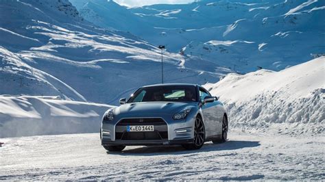 Fond D Cran Neige Hiver V Hicule Voiture De Sport Nissan Gt R