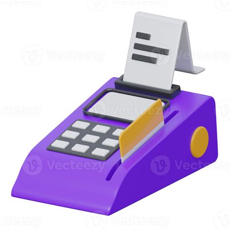 Pos Terminal 3d Rendern Symbol Illustration Png Transparent