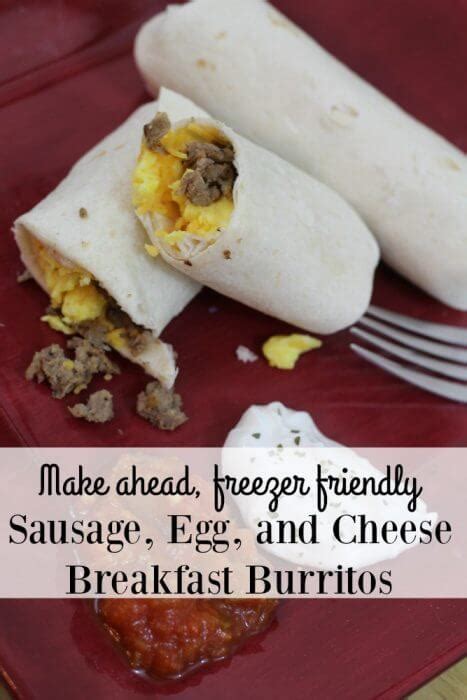 Sausage Egg And Cheese Breakfast Burrito Recipe