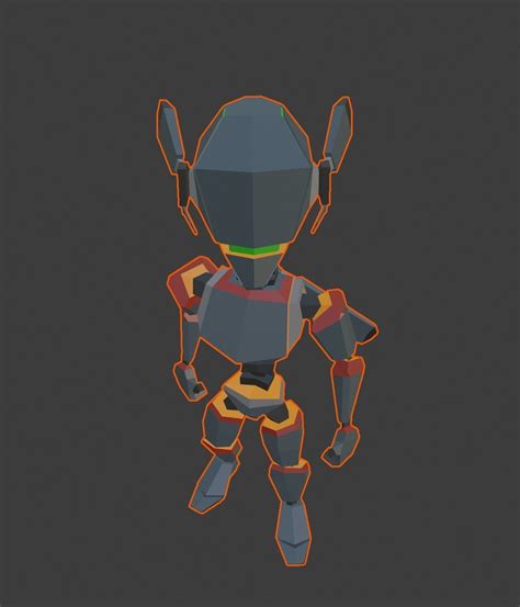 3D Model Toon Cyborg VR AR Low Poly Rigged CGTrader