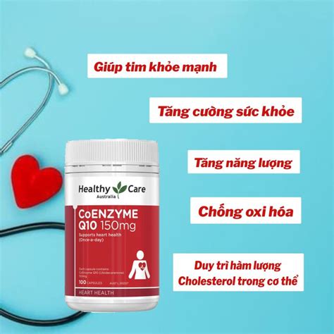 Healthy Care Coenzyme Q10 150mg Bổ Tim Của Úc 100 Viên