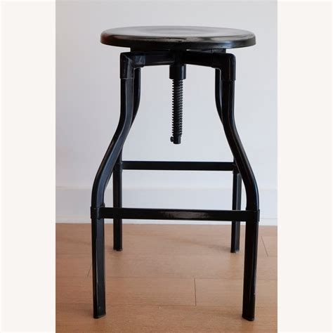 Industrial Chic Metal Bar Stools - AptDeco