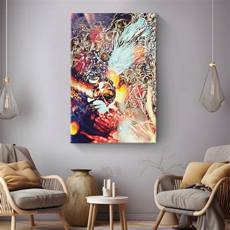 Psychedelic Canvas Wall Art enigmatic Fusion Colorful Abstract Wall Art ...