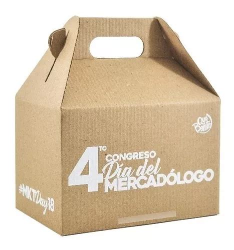 100 Cajas Lonchera Boxlunch Carton Mediana Personalizada En Venta En