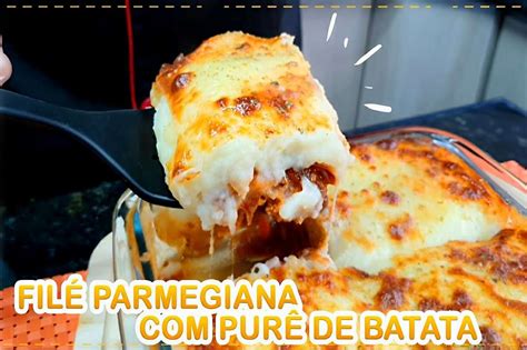 Frango à parmegiana purê de batata uma receita completa e