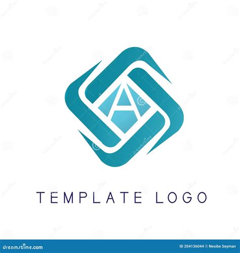 A Abstract Logo Template Illustration White Background Stock Vector