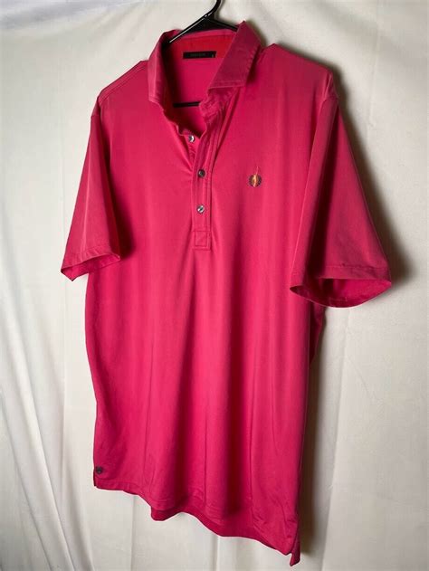 Greyson Golf Men's Polo Shirt Relay Torch Logo Pink S… - Gem