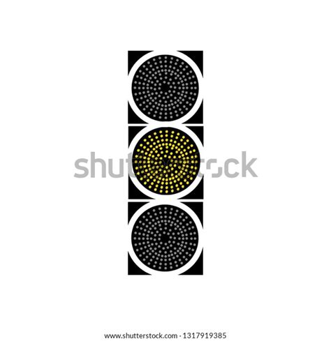 Traffic Light On Yellow Sequence Abstract Stock Illustration 1317919385