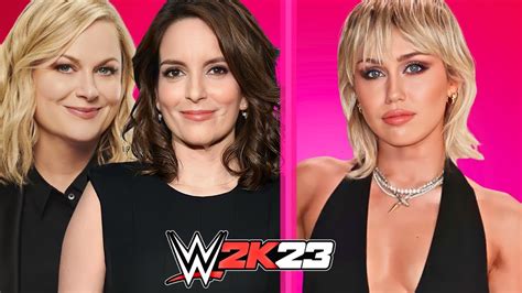 WWE 2K23 L Miley Cyrus V Tina Fey Amy Poehler Handicap