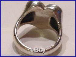 Retired James Avery Scrolled French Heart Ring Sterling Silver Box