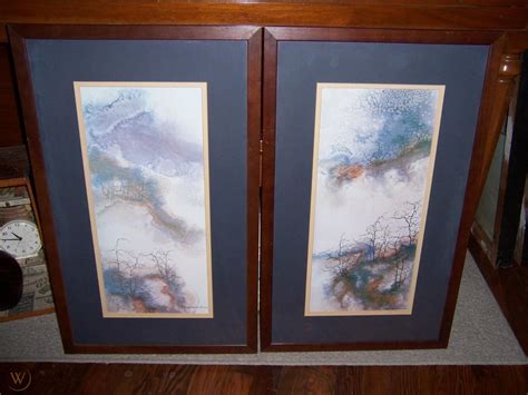 C Winterle Olson Framed Watercolor Prints Unique Beautiful Abstract