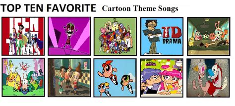 Top Ten Favorite Cartoon Theme Songs By Htflover4ever On Deviantart