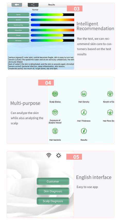 SMART SKIN SCALP DETECTOR MAIKONG Skin Observed System Skin Analysis