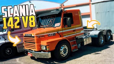 PEGUEI UM SCANIA 142 V8 ESCAPE DIRETO CRUZANDO MARCHA YouTube