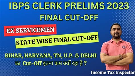 Ibps Clerk Cut Off State Wise Ex Servicemen Cut Off Ibps Clerk