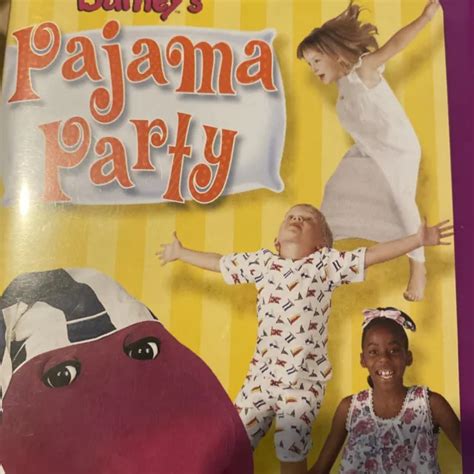 Barney Friends Pajama Party Vhs Video Tape Sing Along Songs Purple