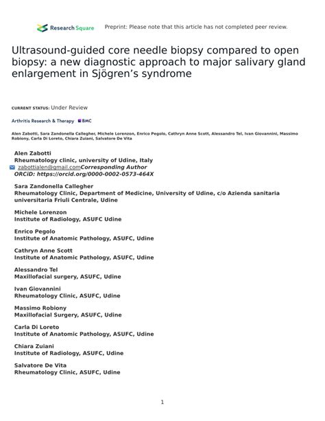 Pdf Ultrasound Guided Core Needle Biopsy Compared To Open Biopsy A New Diagnostic Approach To