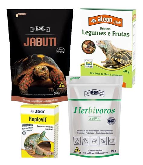 Ração Jabuti Alcon Frutas e Legumes Reptovit herbivoros Alimento