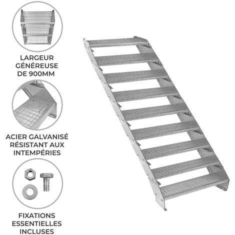 Escalier Caillebotis Marches Mm X Mm Acier Galvanis Din