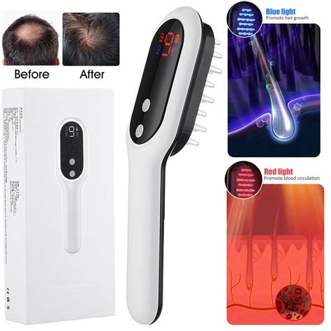 Aitree Laser Scalp Massager Comb Electric Hair Growth Brush Red Blue Light Therapy For Hair