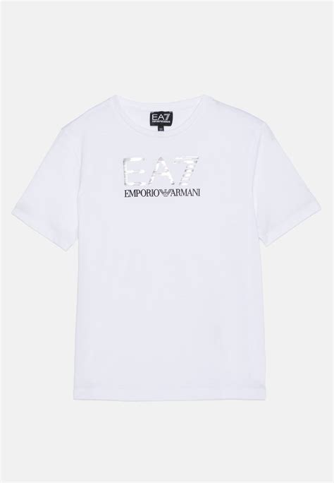 Ea7 Emporio Armani Unisex T Shirt Con Stampa White Bianco Zalando It