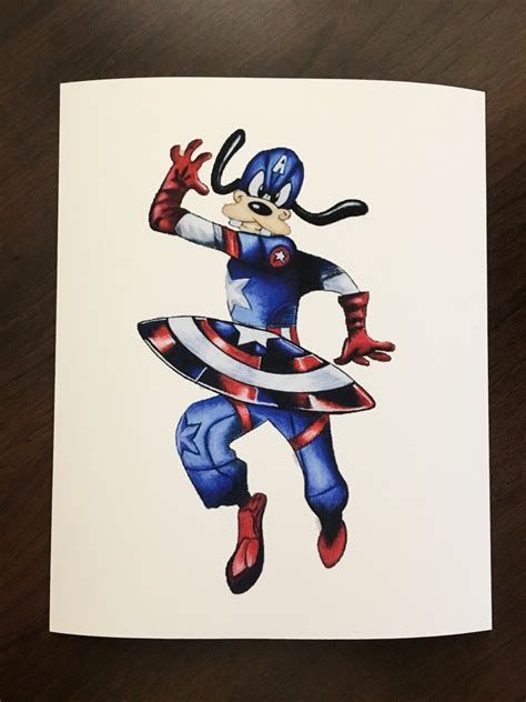 8x10 Print Of Original Goofy Captain By Disneydaydreamer808