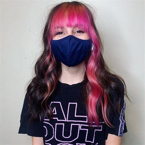 Half Pink Half Black Hair Color Aveda Vibrants Hair Color Alternitive Hair Color Style