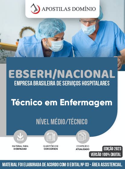 Apostila EBSERH NACIONAL 2023 Técnico em Enfermagem APOSTILAS