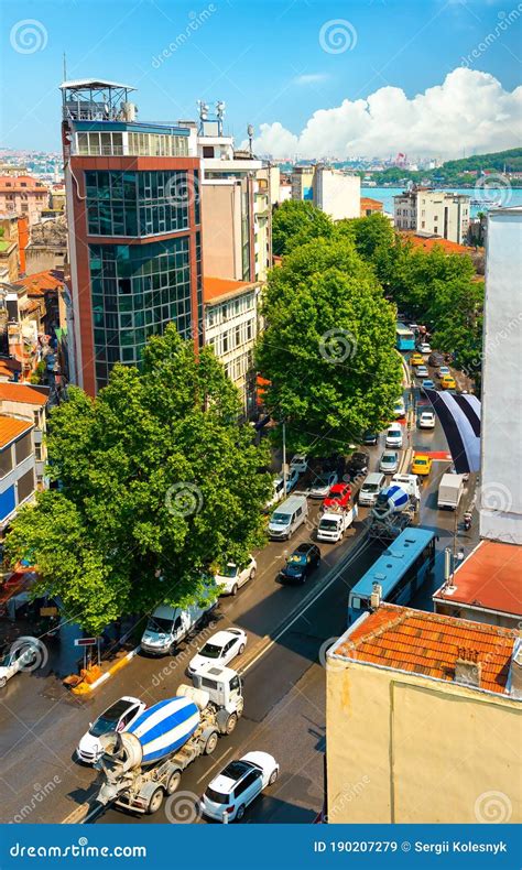 Street view of Istanbul stock image. Image of district - 190207279