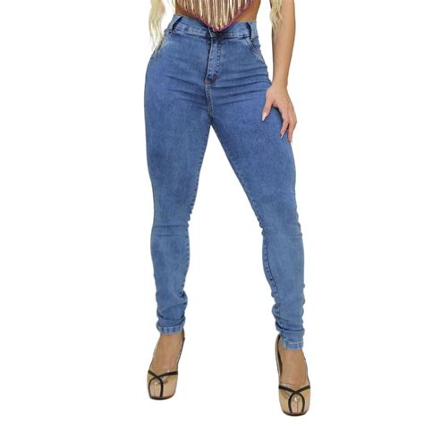 CALÇA JEANS FEMININA PREMIUM SEX APPLE RECORTE LEVANTA BUMBUM SNOW POWER Shopee Brasil