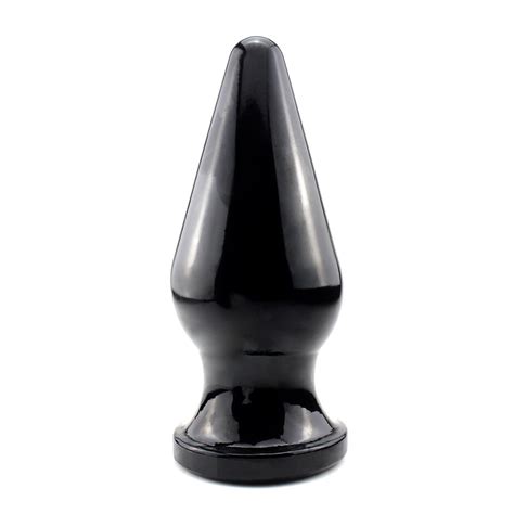 Plug Anal Gigante Flexível Sputinik 27 5 x 11 5cm Preto Brilhante