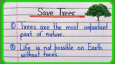 Lines On Save Trees In English Essay On Save Trees Lines Save