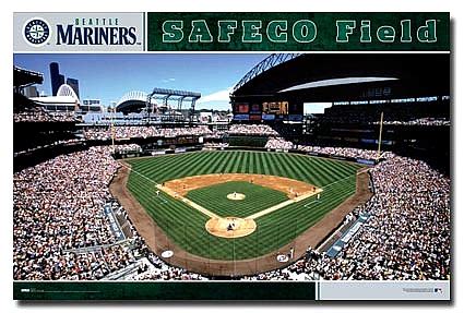 Seattle Mariners MLB Baseball Aerial Stadium Pictures Poster Prints