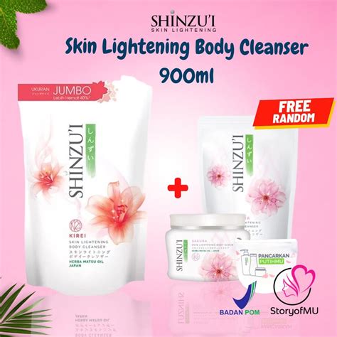 Jual SHINZUI Skin Lightening Body Cleanser 900ml BANDED Sabun Mandi