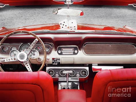 US American classic car 1965 mustang convertible interior Photograph by Beate Gube - Fine Art ...