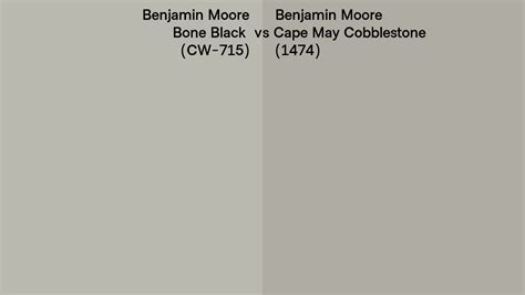 Benjamin Moore Bone Black Vs Cape May Cobblestone Side By Side Comparison